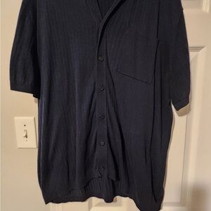 Old Navy Dark Blue Textured Shirt